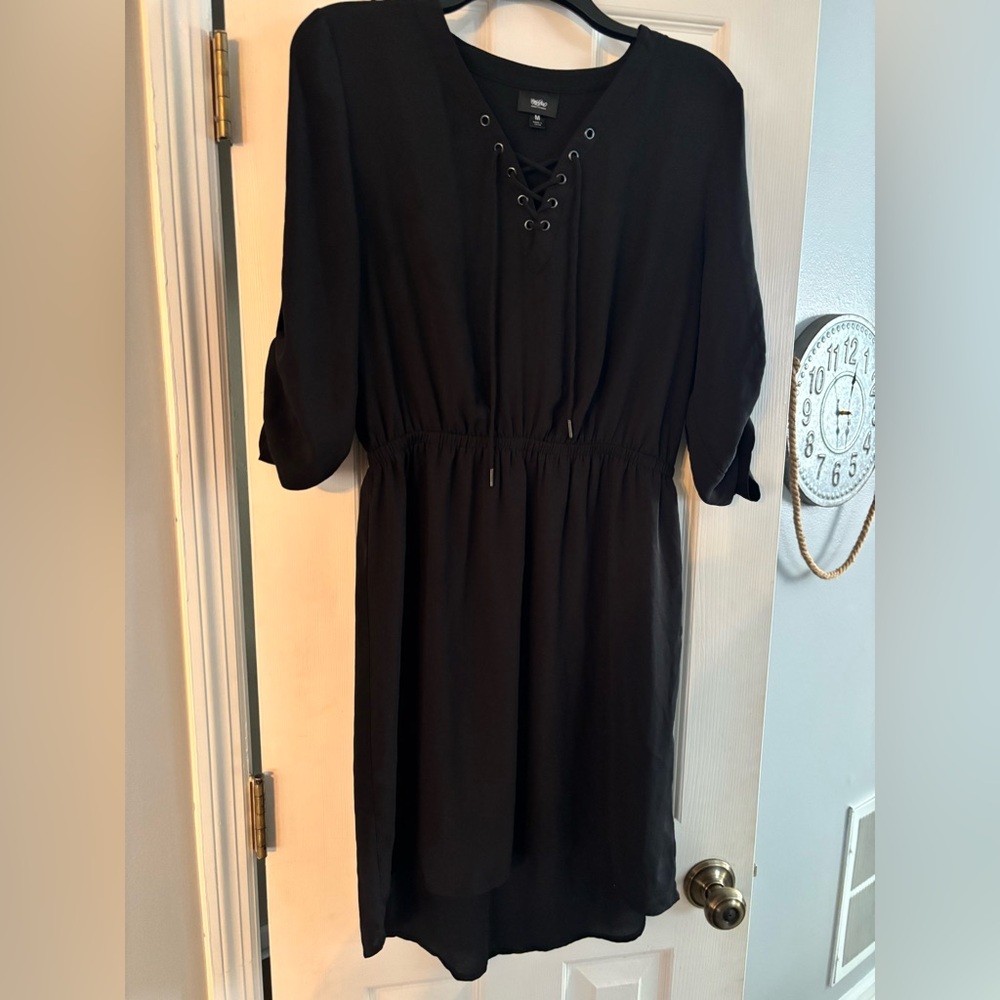 Black Lace-Up Dress